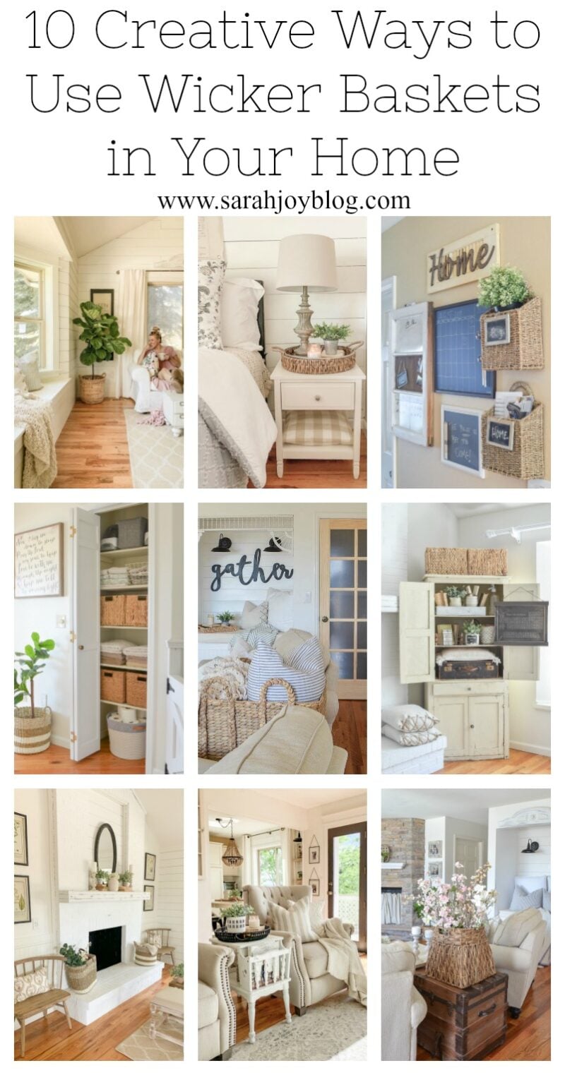 10 Creative Ways to Use Wicker Baskets - Sarah Joy
