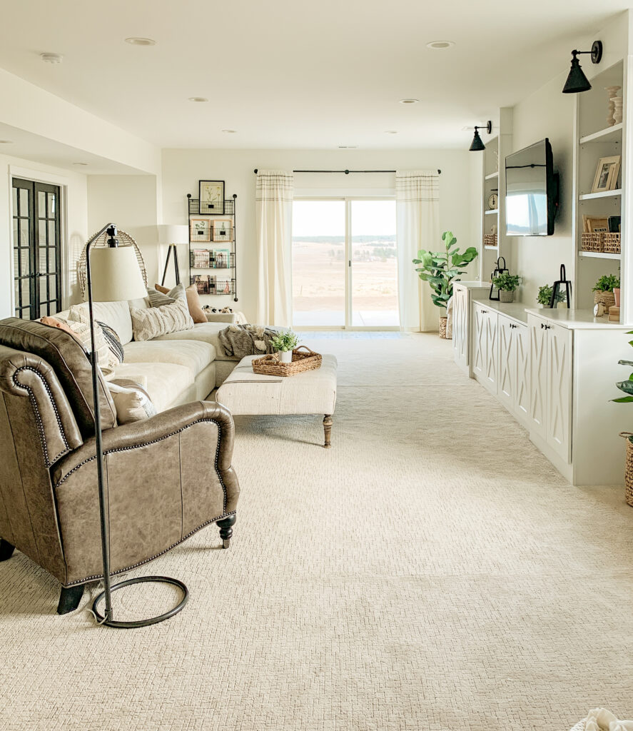 Modern Farmhouse Basement (Furniture is Here!) - Sarah Joy
