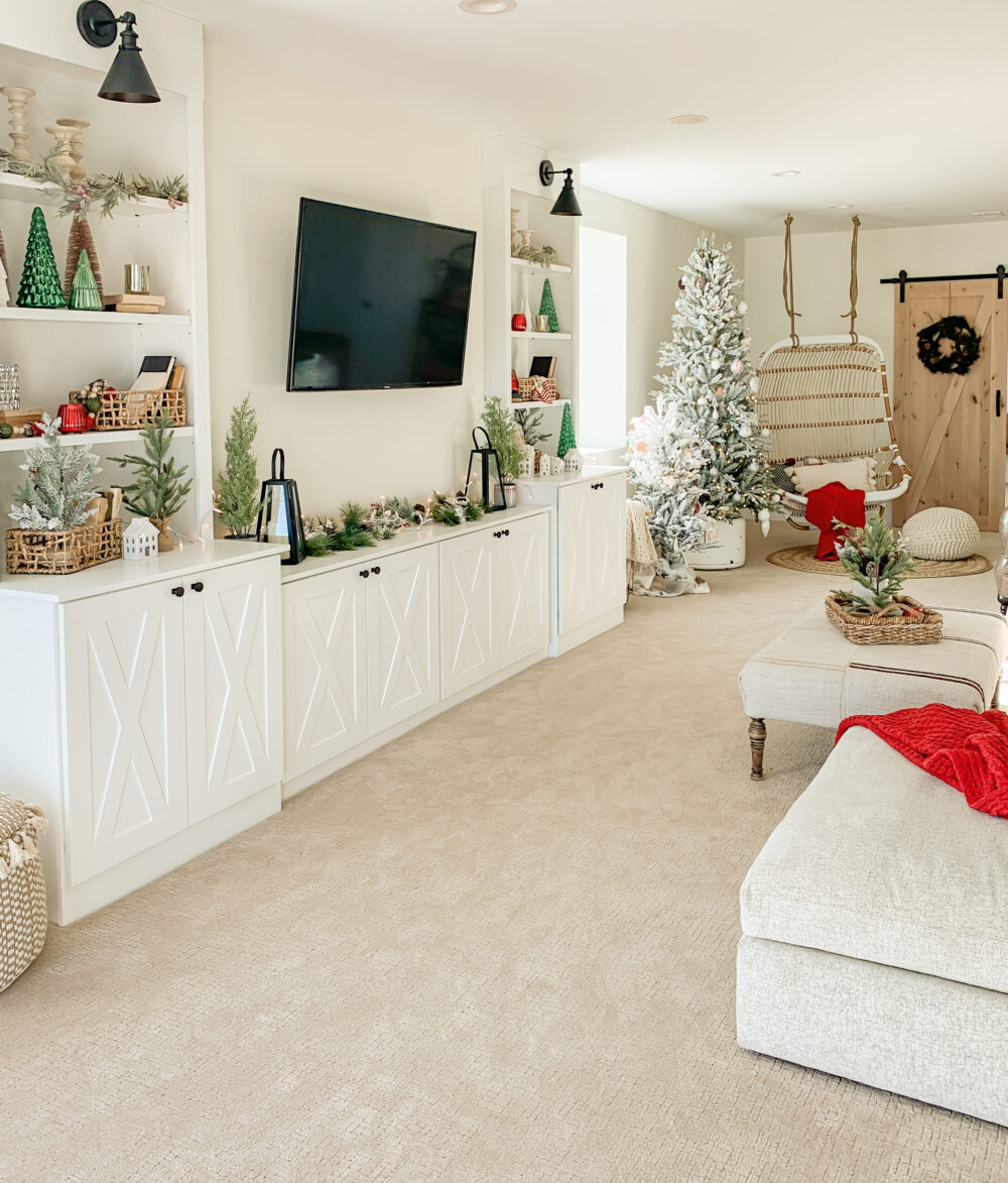 Christmas Decor in the Basement - Sarah Joy
