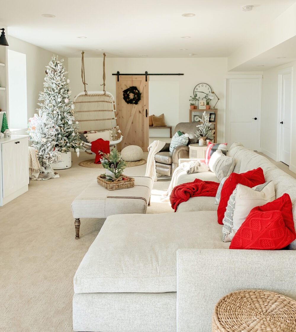 Christmas Decor in the Basement - Sarah Joy