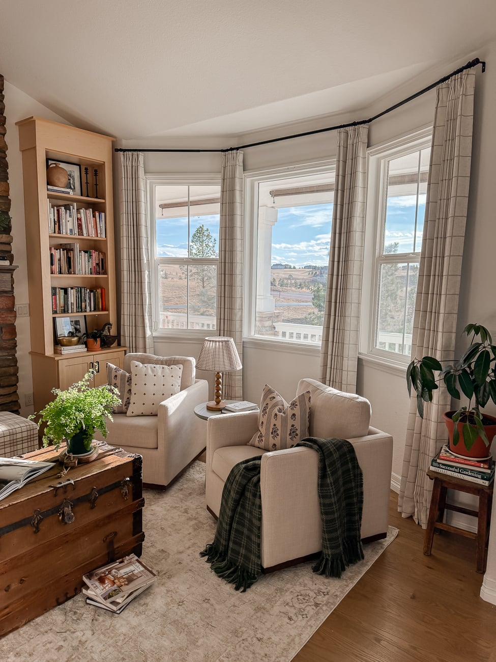 The Best Amazon Curtains. Bay window curtains and curtain rod.