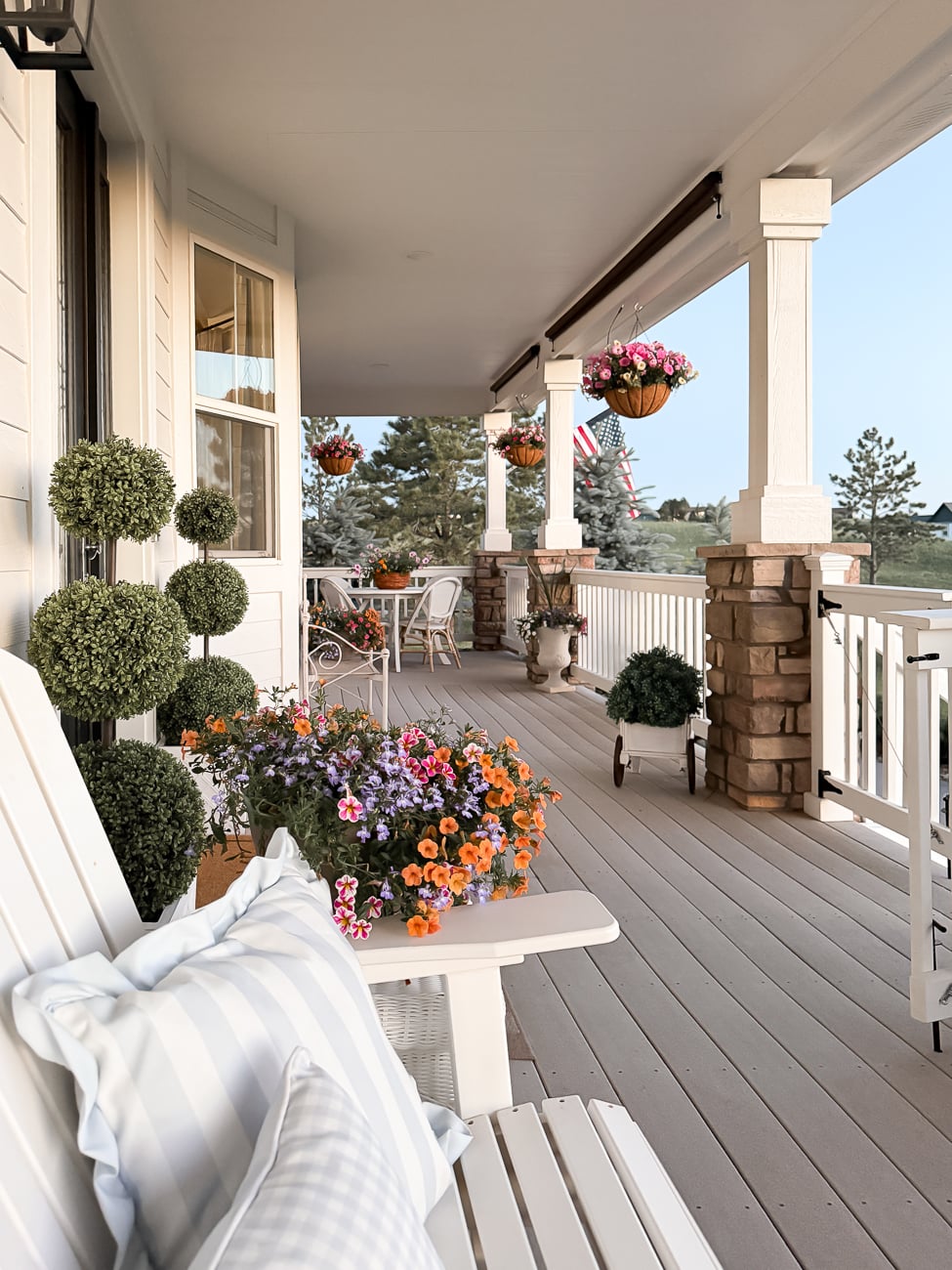 Cozy Farmhouse Front Porch for Summer
