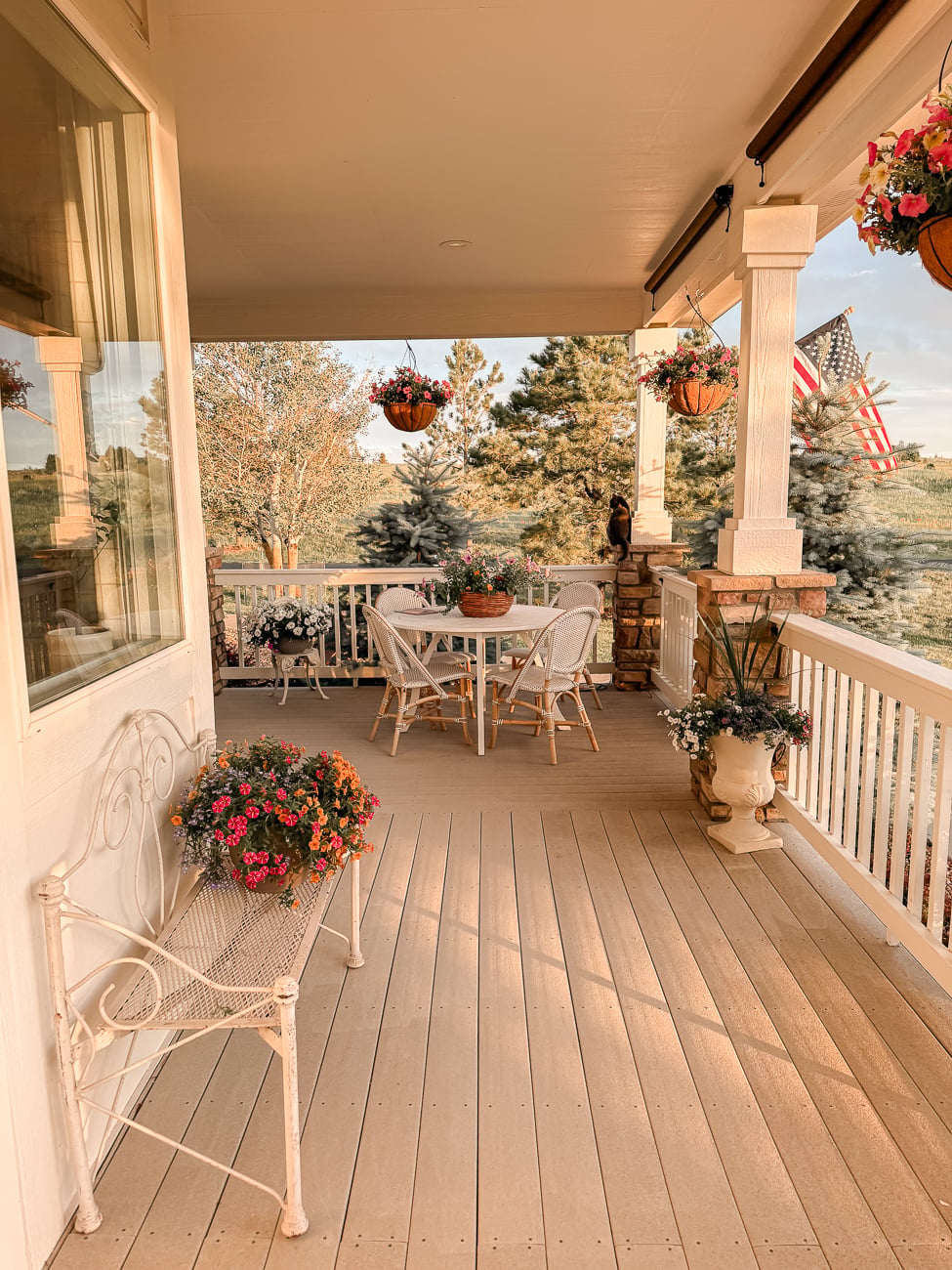 Cozy Farmhouse Front Porch for Summer